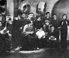 20世纪30年代上海的电影片场一隅